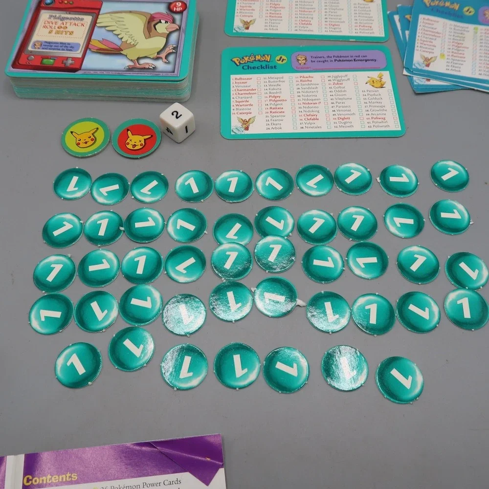 Pokémon Jr Adventure Game Game contains 26 Pokémon Power Cards 47 Hit Tokens